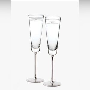 kate spade Silver Champagne Flutes